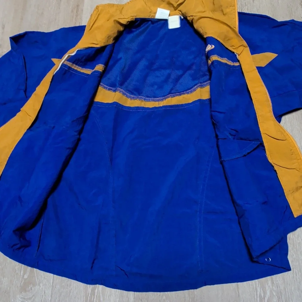 Vintage 90s Nike Track Jacket Mens L Blue Gold Excellent Windbreaker White Label